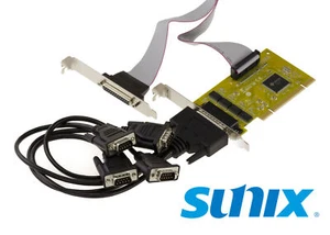Rango Industrial Sunix - Tarjeta PCI 4 Puertos Com RS232 + Lpt - MIO5099A - Bild 1 von 3