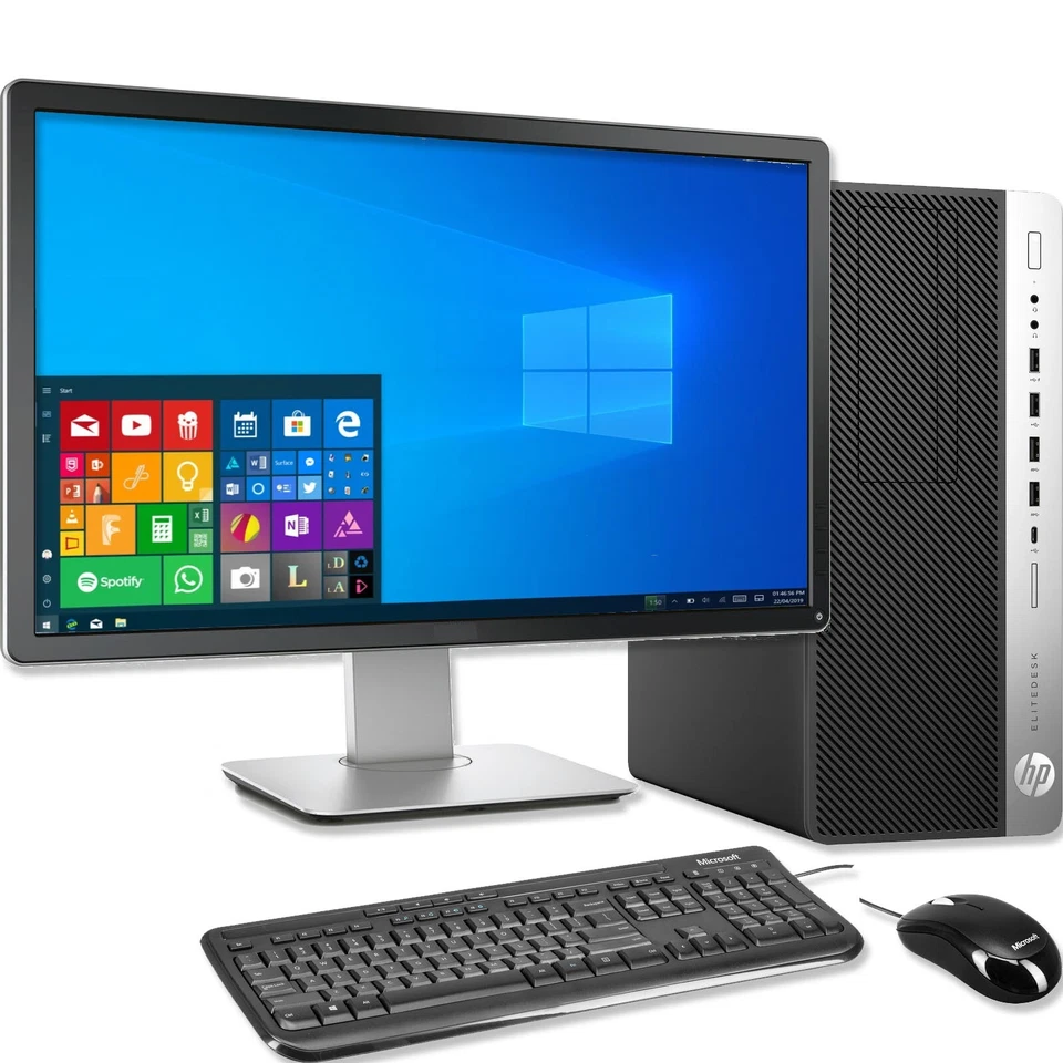 FAST COMPUTER i5 7th DESKTOP PC 24" TFT 16GB RAM 960GB SSD + 2TB HDD WINDOWS 10 - Image 1 of 1