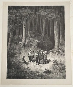 GUSTAVE DORÉ, FAIRY TALES BY PERRAULT Wood Engraving, 1862 - TOM THUMB (4) - Imagen 1 de 6