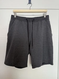 Lululemon Shorts 9.5'' Men Sz L Dark Gray Pull On Drawstring Pockets Gym Running - Picture 1 of 10