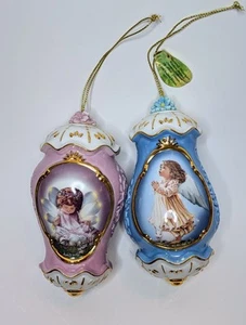 Heavenly Messengers Ornaments Set Of Two Bradford Exchange Edition - Picture 1 of 13