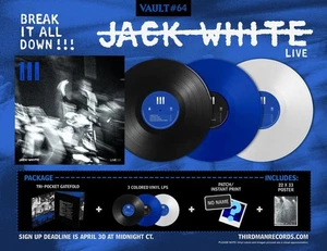 Third Man Vault #64 Jack White Break It All Down (3 )Vinyl Records IN HAND - Picture 1 of 1