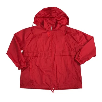 B&C Collection Sirocco Mens Anorak Jacket Red Sz XL Raincoat Hooded Lightweight - Image 1 of 4