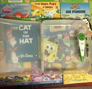 Leap Frog Tag Unit w/ 12 Books & Case - Works - Picture 1 of 5