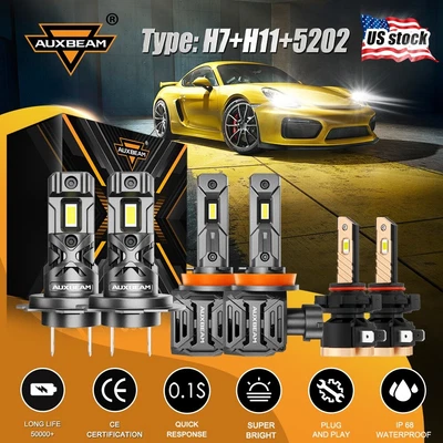 Kit de 6X luces antiniebla LED combinadas AUXBEAM para GMC Acadia 2007-2011 2012 Foto 1 de 4