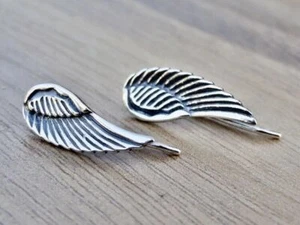 Orecchini in argento sterling 925 Angel Wing Climber Spiritual Ear Crawler... - Foto 1 di 6