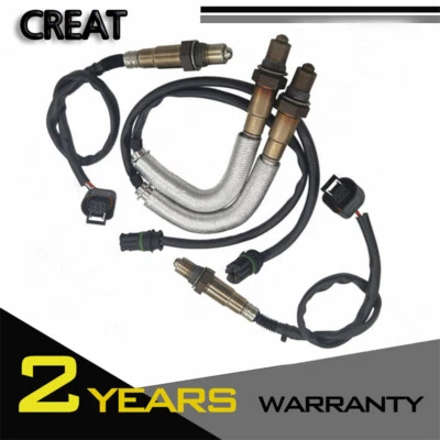 4 件 Up+Downstream 氧气 O2 传感器 适用于宝马 550i xDrive Alpina B7 2011-2015 4.4L — 第 1/4 张图片