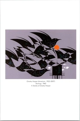 Charley Harper STARLINGS, 1960 Calendario Página Arte Impresión 5.5" X 8.25" Foto 1 de 2