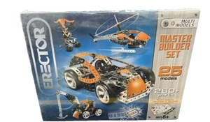 Erector 837534E Master Builder Set 25 Models 260+ Parts New/Factory Sealed - Picture 1 of 2