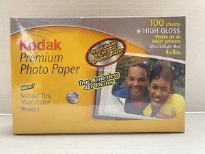 Kodak 100 Sheets 4x6 HIGH GLOSS Premium Photo Paper New Sealed - Picture 1 of 4