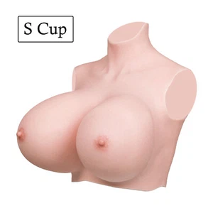 Huge fake BoobsRealistic Silicone Breast Forms Breastplate S Cup Crossdresser - Picture 1 of 11