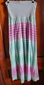 Joe Boxer Colorful Striped Maxi Skirt Womans Medium Comfy Casual Summer Wear - Picture 1 of 5