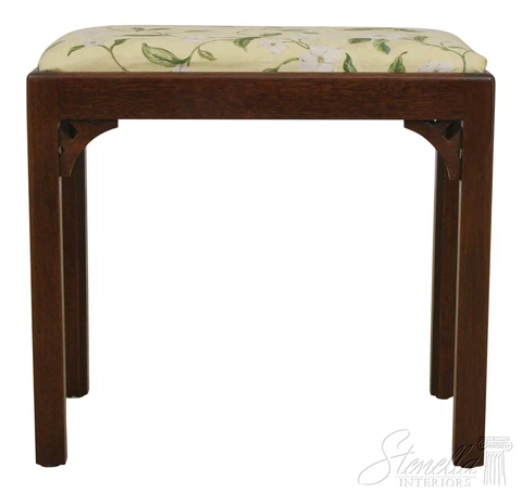 F56217EC: Chippendale Solid Mahogany Bench Or Stool Cover