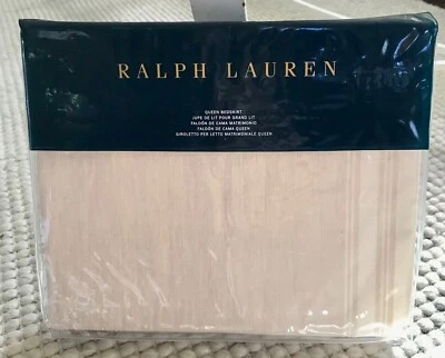 Difícil de encontrar FALDA DE CAMA RALPH LAUREN CORSO CAMPANIA RAYAS QUEEN ~ NUEVA EN PAQUETE Foto 1 de 4