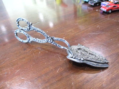 PINZAS ANTIGUAS ORNAMENTADAS CHAPADAS EN PLATA SIN MARCA ASAS DE TIJERA ÚNICAS 8 '' Foto 1 de 4