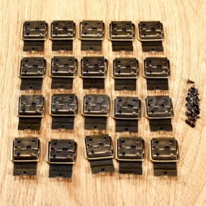 HQ 4/20pcs Antique Bronze Jewelry Box Door Spring Hinges Wood Chest Hardware - Picture 1 of 15