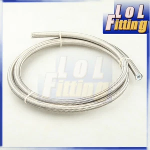 AN-8 8AN Stainless Steel Outer Braided PTFE Hose Line 1M (3.3FT) - Picture 1 of 3