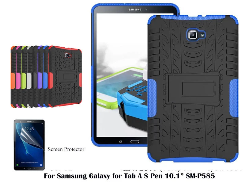 Heavy Duty Kickstand case/Screen Protector For Samsung Galaxy Tab A(6) S Pen10.1 - image 1 of 1