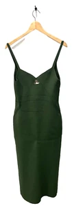 Khaite Eden Cutout Body-Con Knit Maxi Dress Medium Seaweed Olive - Picture 1 of 4