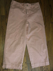 Pantalon en coton A New Day taille 12 stretch Elastizado LARGE jambe droite blush léger