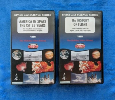 SPACE AND SCIENCE SERIES 2 VHS Tape Lot Holiday Video History Of Flight  - Image 1 of 3