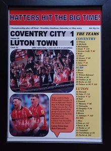 Coventry City 1 Luton Town 1 - 2023 Campeonato Play-off final - impresión de recuerdo - Imagen 1 de 5
