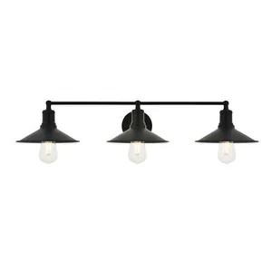 Living District Etude 3-Light Mid-Century Metal Wall Sconce in Black - Picture 1 of 9