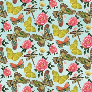 A HEART LEAD LIFE ~ Lanzamiento de mariposas azul cielo ~ Kelly Rae Roberts estilo de medios mixtos - Imagen 1 de 1