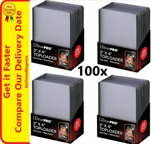 100 Ultra Pro BLACK TOPLOADER Protector 35pt TOPLOADERS TOP LOADER LOADERS - Picture 1 of 6