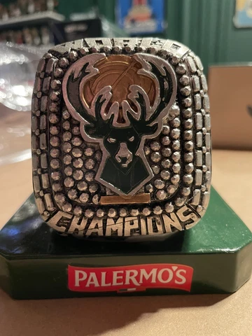 2021 Milwaukee Bucks Championship Ring Paperweight Palermo’s Promo Cover