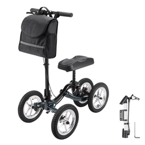 Yescom Knee Scooter, All Terrain Knee Walker für Erwachsene für Fußchirurgie, schwarz - Bild 1 von 12