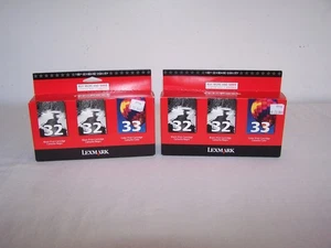 Genuine Lexmark 32 Black 33 Color Tri-Pack, 2 - Packs NIB - Picture 1 of 3