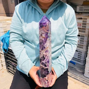 6,42 Pfund natürlicher verträumter Amethyst Obelisk Quarz Kristall Energiesäule 828 - Bild 1 von 14