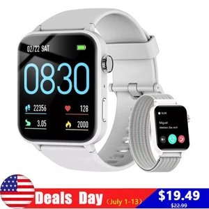 2025 Smart Watch For Men/Women, Waterproof Smartwatch Bluetooth iPhone Samsung - Picture 1 of 15