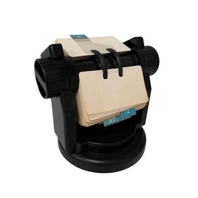 Bates Desktop Rolodex Rotary Card File Swivel Base Model RSW 24 Vintage Nice - Image 1 of 4