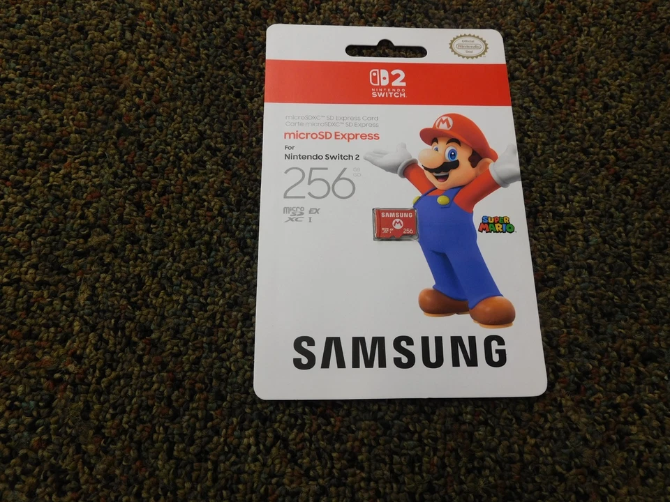Nintendo Switch 2 Micro SD Express Card 256GB MARIO Edition Samsung -New/Sealed