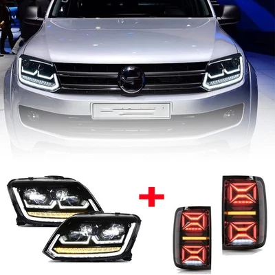 Für VW Amarok 2010-21 2 Stück LED Scheinwerfer DRL und Hinterlicht Bremslicht - Bild 1 von 4
