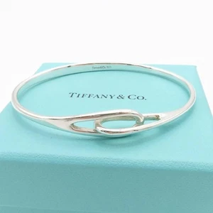 Tiffany & Co. Double Loop Bangle Bracelet Sterling Silver 925 - w/Box or Pouch - Picture 1 of 2