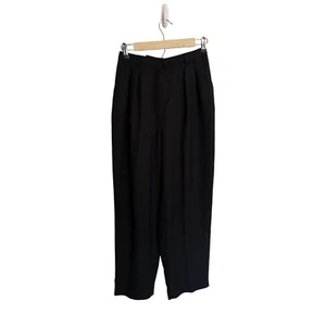 Vintage Jones Wear Womens Black Pleated Trousers Size 8 - Picture 1 of 4