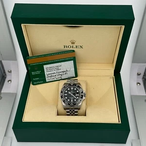 B&P Rolex GMT Master II 116710 40mm Black Index Luminous Dial GMT Bezel Jubilee - Picture 1 of 9
