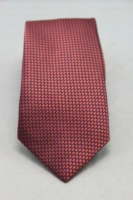 Corbata geométrica naranja David Donahue para hombre precio de venta sugerido por el fabricante 115 USD Foto 1 de 4