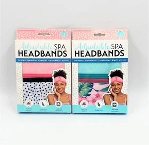 Womens Ladies Adjustable Spa Headbands Lot 2 Various Designs 4 Total. - Picture 1 of 4
