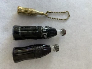 COCA COLA ETHIOPIA MINI BOTTLE, MINI CIG LIGHTER, GOLD FOB + 1994 DECK OF CARDS - Picture 1 of 22