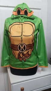 New Nickelodeon Teenage Mutant Ninja Turtle Hoodie Jacket Size 12 Youth Viacom  - Picture 1 of 5
