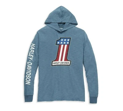 Harley-Davidson® Men's #1 Race Slub Jersey Hooded Graphic Tee - 96010-22VM - Image 1 of 4