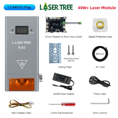 LASERTREE 40W(8*5.5W Diodes) Optical Power Laser Module Kit for Engraver Cutting
