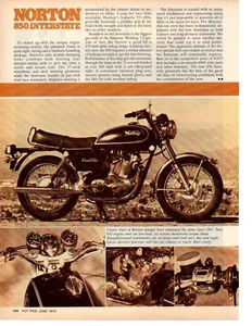 1973 NORTON 850 INTERTATE MOTORRAD ~ ORIGINALARTIKEL / ANZEIGE - Bild 1 von 1