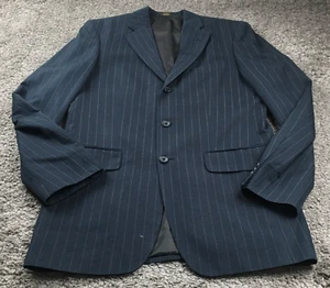 Banana Republic Mens Linen Blend Blazer Sz 38 Striped Button-Up Long Sleeve NWOT - Picture 1 of 17