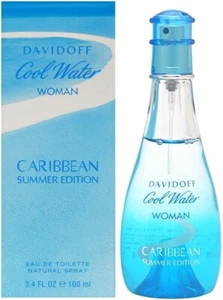 DAVIDOFF COOL WATER CARIBBEAN SUMMER EDITION WOMAN 100ML EDT SPRAY - NEW BOXED