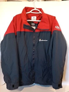 Riverside Budweiser Herren L 42 44 Thinsulate Full Zip gefütterter Mantel rot blau Block - Bild 1 von 8